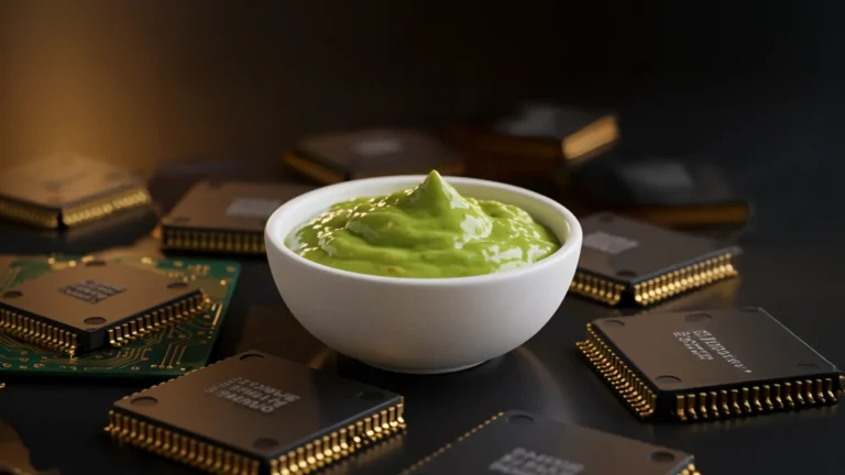 AI chips surrounding a bowl of guacamole