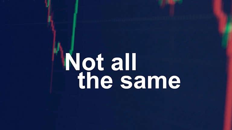 text saying 'not all the same'