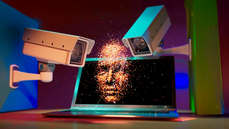 Video cameras spying on a laptop